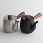 Miyaco Classic Stainless Steel Teapot Small Black - Made in Japan: Vacious coloour