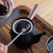 Miyaco Classic Stainless Steel Teapot Small Black - Made in Japan: with strainer