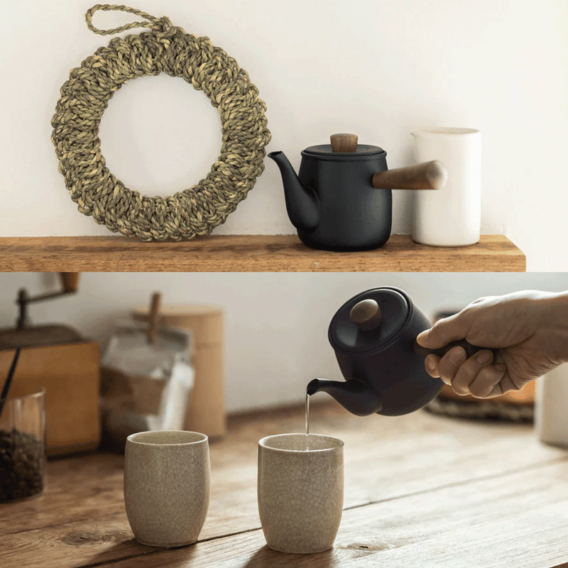 Miyaco Classic Stainless Steel Teapot Small Black - Made in Japan: more images