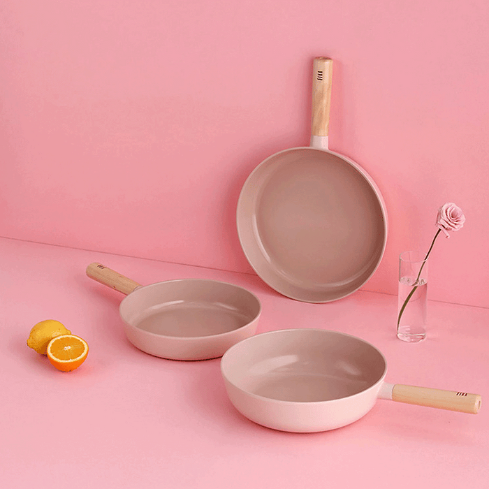 Neoflam Fika Ceramic Nonstick Induction Frypan - 28cm Pink 2