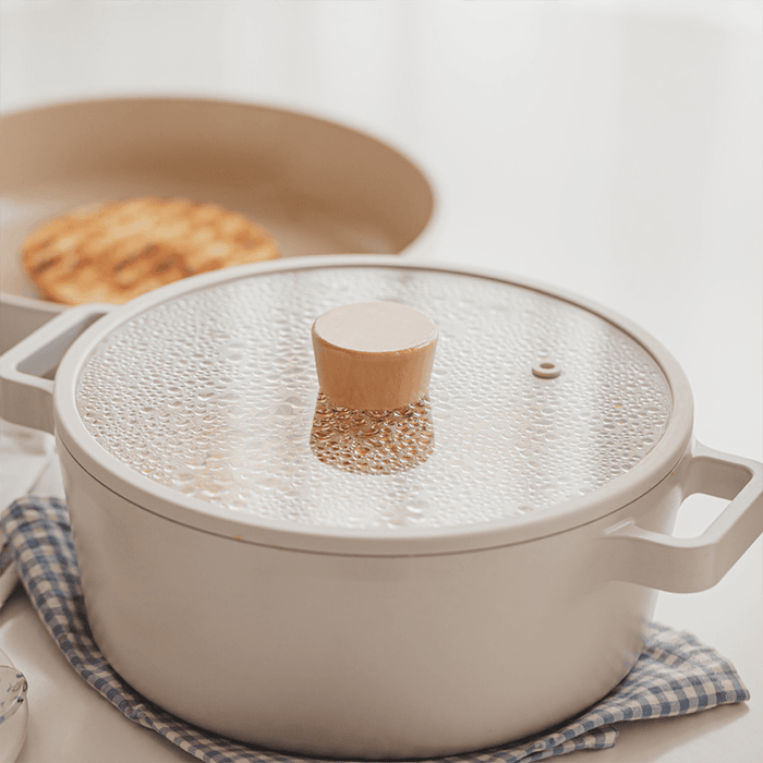 Neoflam Fika Ceramic Nonstick Induction Pot - 22cm: With Lid