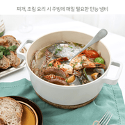 Neoflam Fika Ceramic Nonstick Induction Pot - 22cm: WIth food