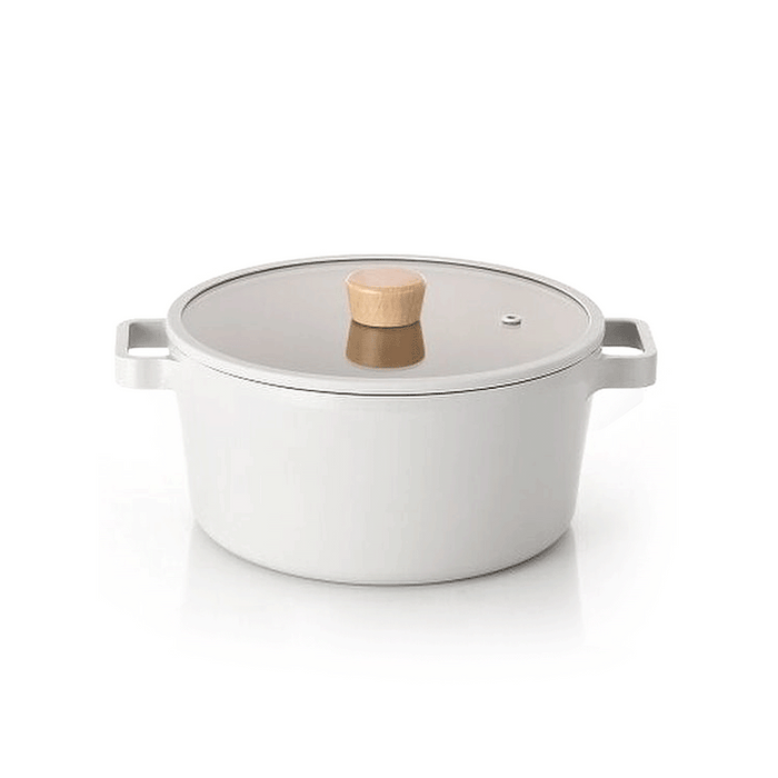 Neoflam Fika Ceramic Nonstick Induction Stock Pot with Lid - 26cm (6L)
