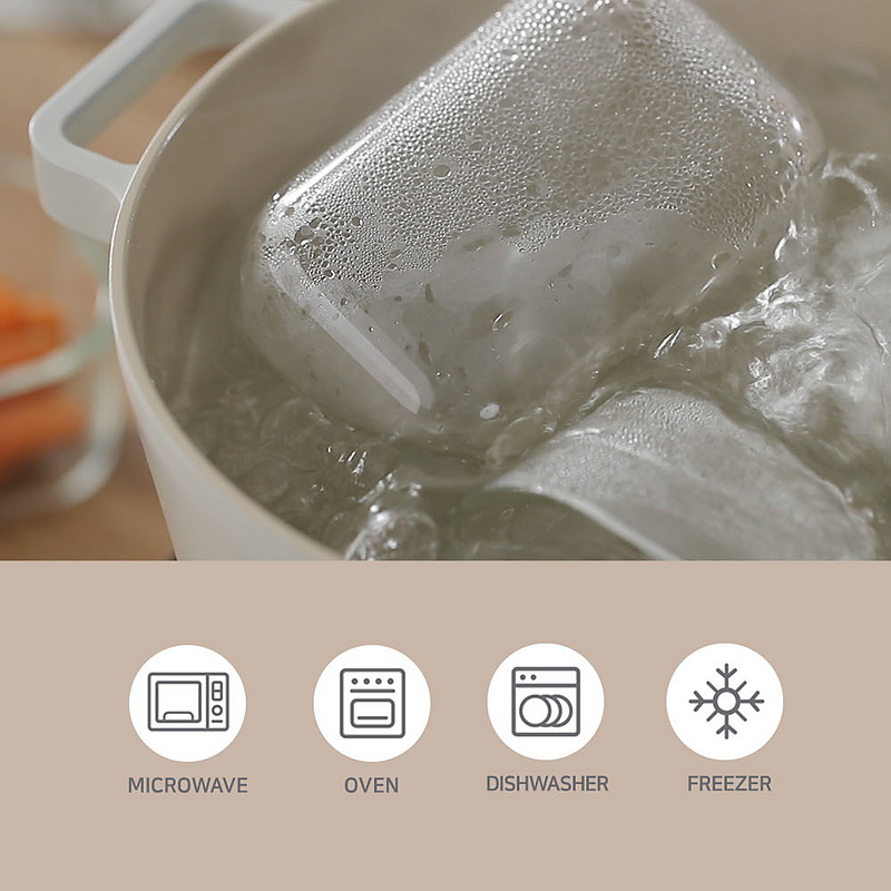 Neoflam Fika Glass Food Container - Set of 8: Easy to clean