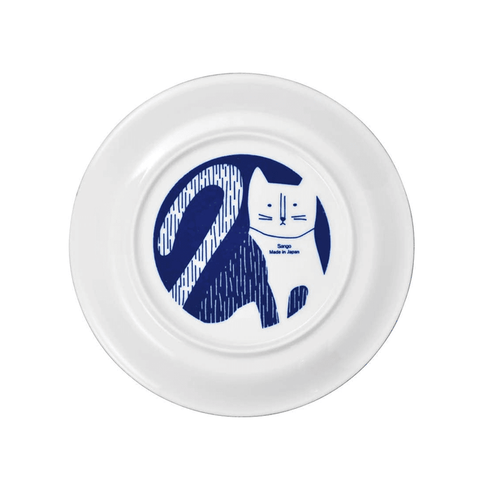 Sango Toki Irutte 5 Piece Dinnerware Set: Back of cat dinner plate