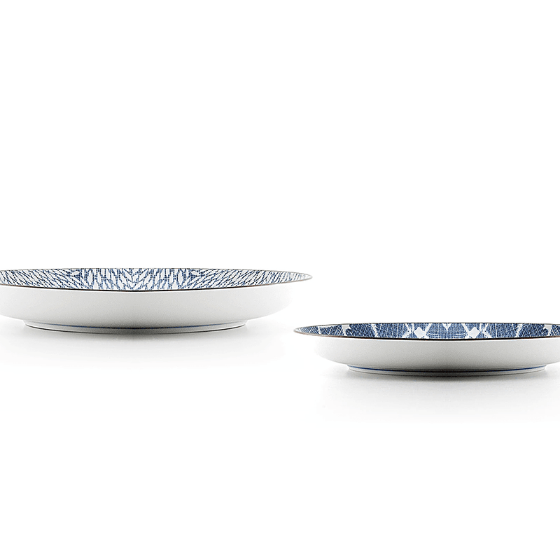 Showa Seito Classic Blue and White Porcelain Dinner Plate Set of 2: From The Sidw