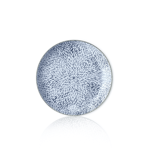 Showa Seito Chrysanthemum 21cm Blue and White Porcelain Dinner Plate