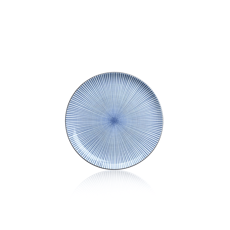 Showa Seito Sendan Tokusa 21cm Blue and White Porcelain Dinner Plate