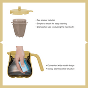 Thermos Vacuum Insulated Teapot 450ml Beige 4