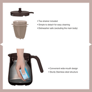 Thermos Vacuum Insulated Teapot 700ml Brown 3