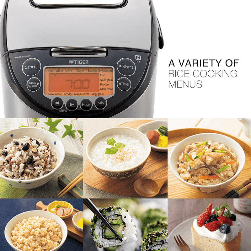 Tiger-IH-Multifunctional-Rice-Cooker-5.5-Cups-JKT-D10A: Menu