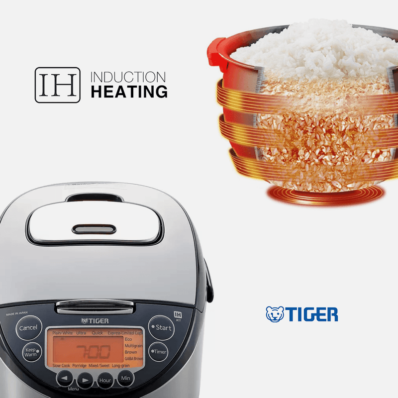 Tiger-IH-Multifunctional-Rice-Cooker-5.5-Cups-JKT-D10A: Induction Cooking