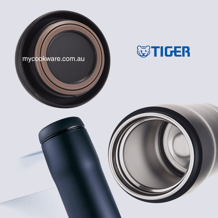 Tiger MJA-B048-AN Vacuum Insulated Flask 480ml - Navy Blue with stainless steel interior. 