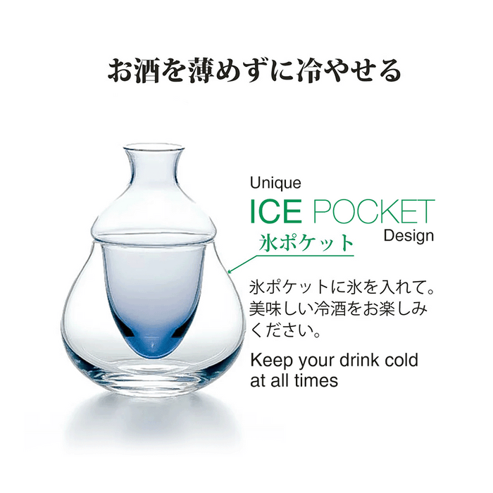 Toyo Sasaki Sake Chilling Set with Jug, Ice Container, and Cups - Explanation 