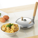 Image of the Yoshikawa 16cm Oyakodon Pan with Lid, built for induction cooking.
