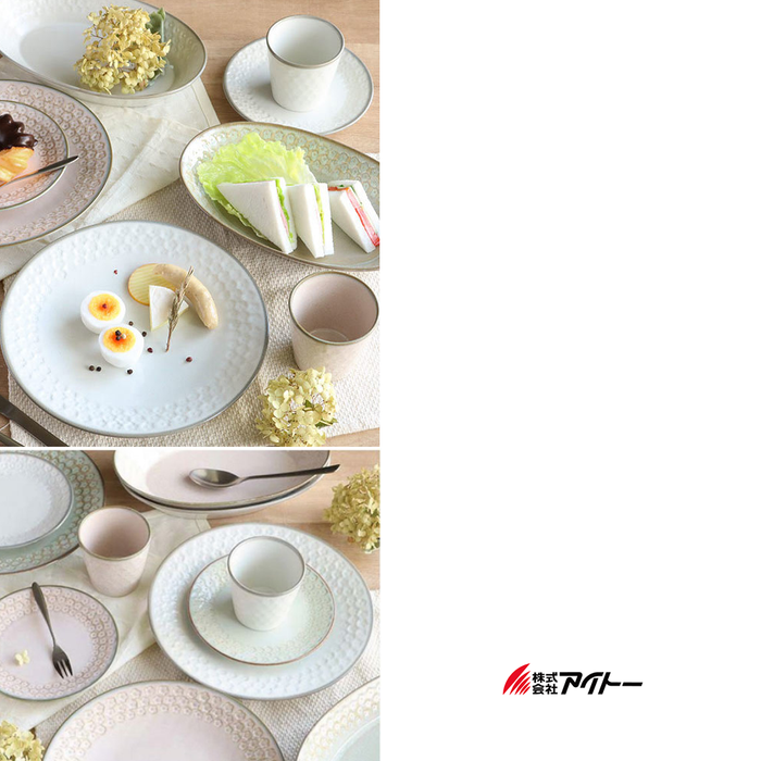 Aito Mino Yaki Floral Pattern 6-Piece Dinnerware Set.: serving food