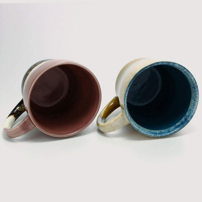 Aito Mino Yaki Glaze Coffee Cup & Saucer Set of 2: cup edges