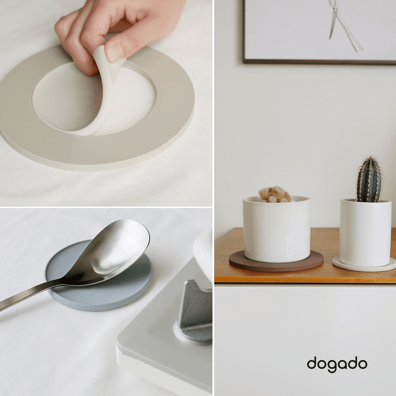 Dogado Silicone Tea Coaster & Table Mat 2 in 1: various usages. 
