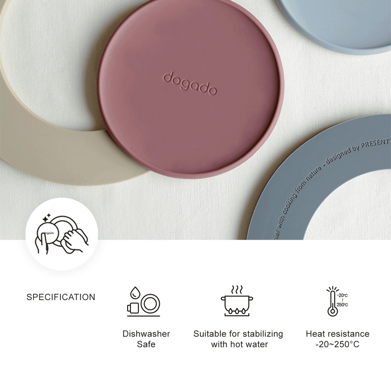 Dogado Silicone Tea Coaster & Table Mat 2 in 1: heat resistant.