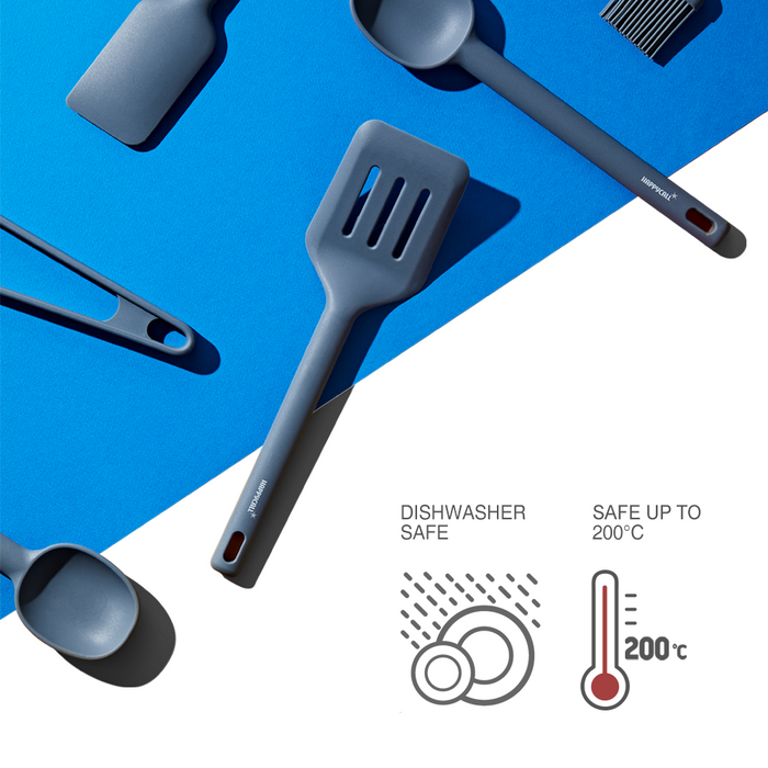 Happycall VIVA Silicone Utensil Set: dishwasher safe, heat resistant up to 230 degree