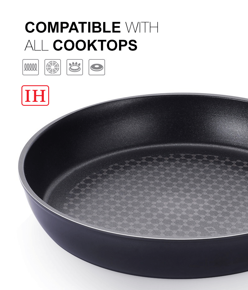 Happycall Crocodile IH Graphene 28cm Frypan & 30cm Wok Set. Induction compatible.