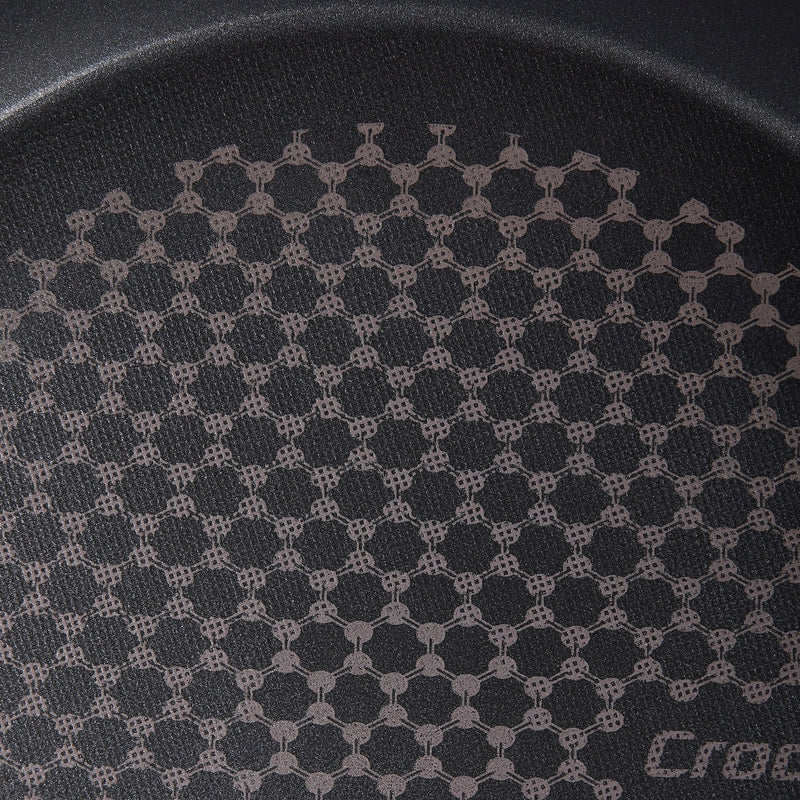Happycall Crocodile Graphene Nonstick Induction Frypan & Wok Set with Lid - 28cm & 30cm. Oil point technology.