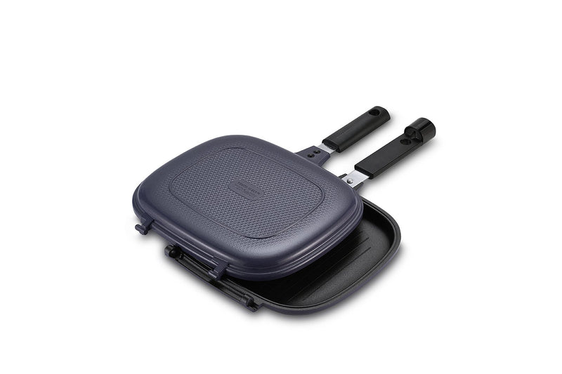 Happycall Double Pan 2.0 (Detachable) Jumbo Grill - Navy Blue. Detached.
