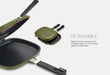 Happycall Double Pan 2.0 (Detachable) Jumbo Grill - Olive. Detachable features.
