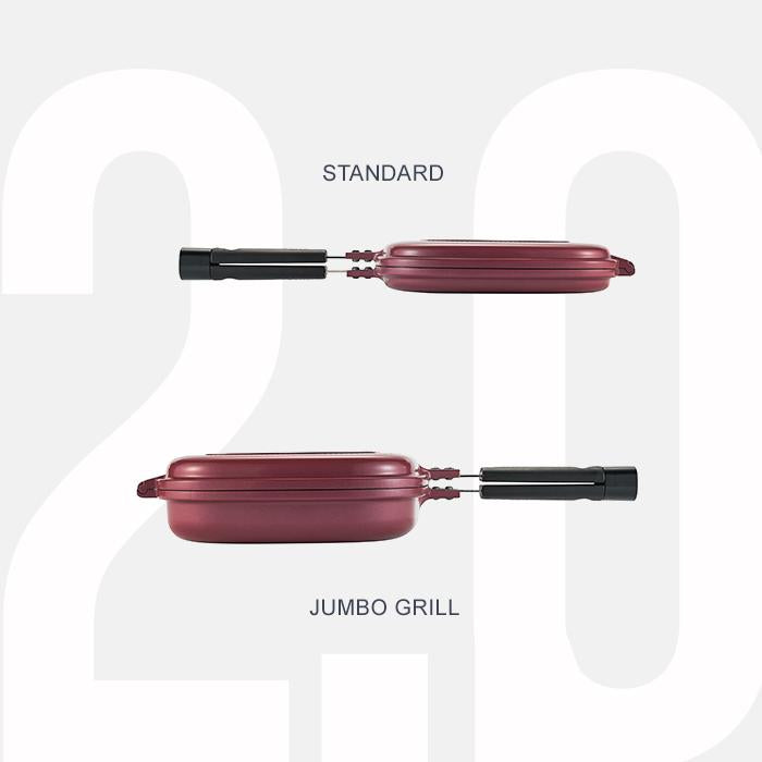 Happycall Double Pan 2.0 (Detachable) Jumbo Grill - Pink. Two sizes.
