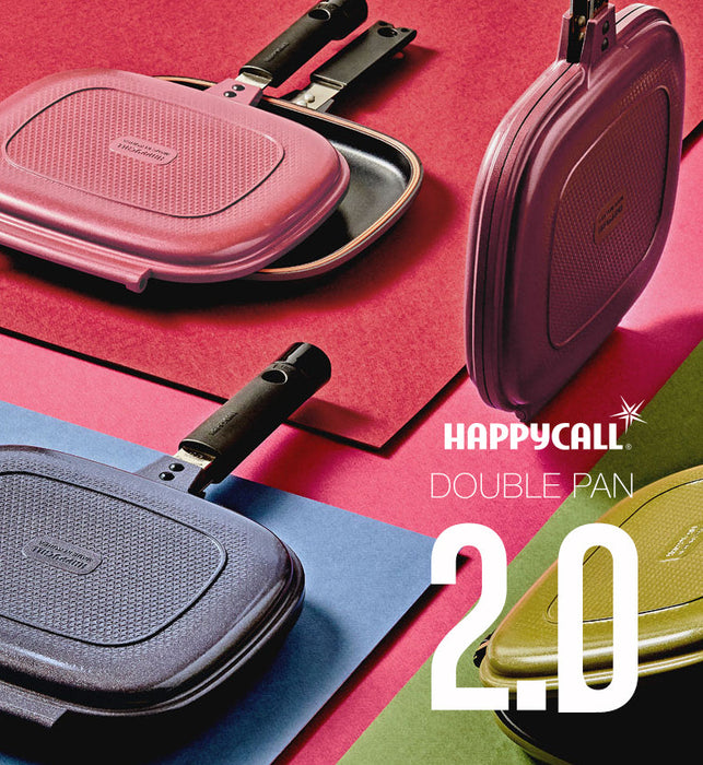 Happycall Double Pan 2.0 (Detachable) Jumbo Grill - Pink. Various colours and sizes.
