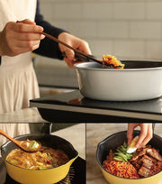 Happycall Flex Pan 20cm Black with different food