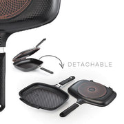 Happycall IH Synchro (Detachable) Double Pan - Jumbo Grill. Detachable features.