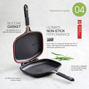 Happycall IH Synchro (Detachable) Double Pan - Jumbo Grill. Premium quality.

