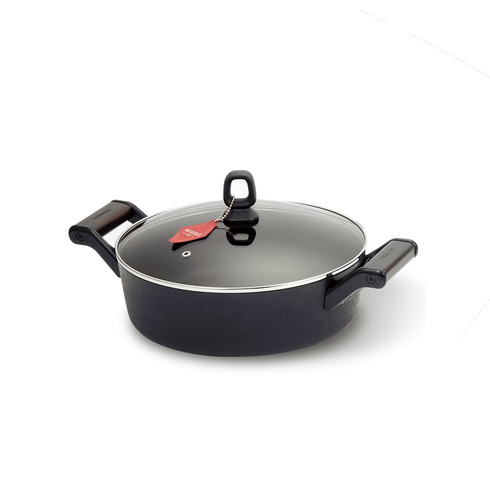 Happycall Noire Titanium Plus Nonstick Induction Frypan & Casserole Set 26cm: casserole