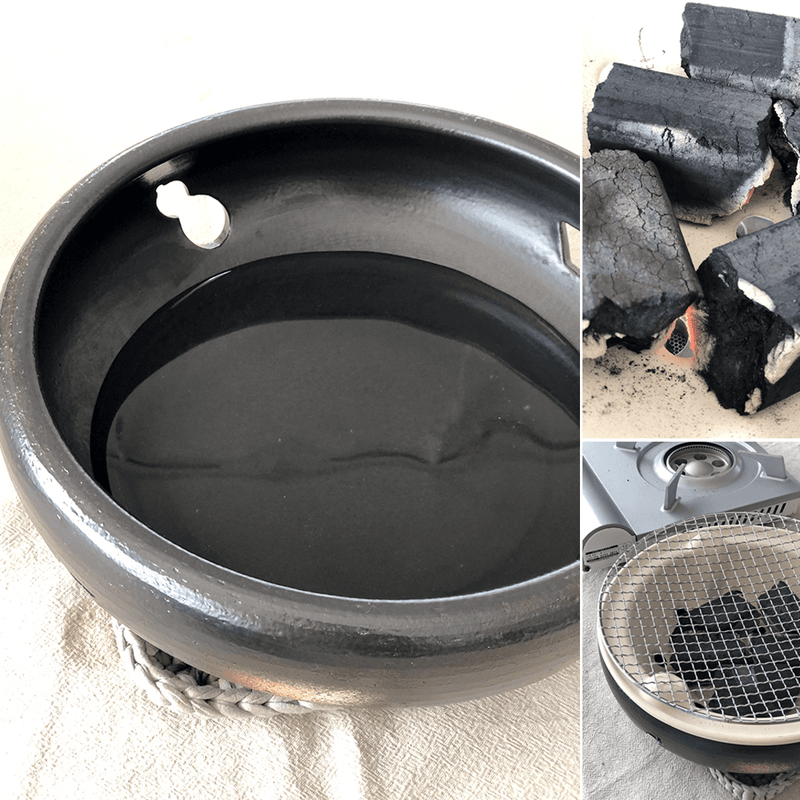 Ise Mizu Donabe Konro Grill - Size 10 - Brown