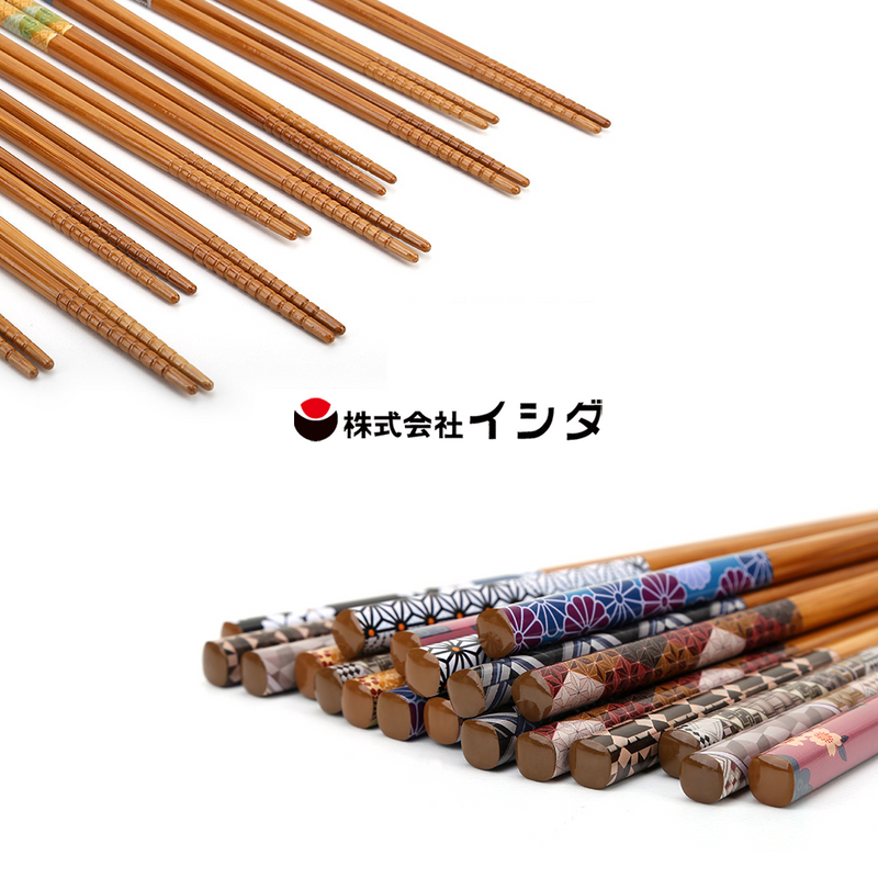 Ishida Four Seasons Natural Wood Chopstick (Pack of 10): Made in Japan
