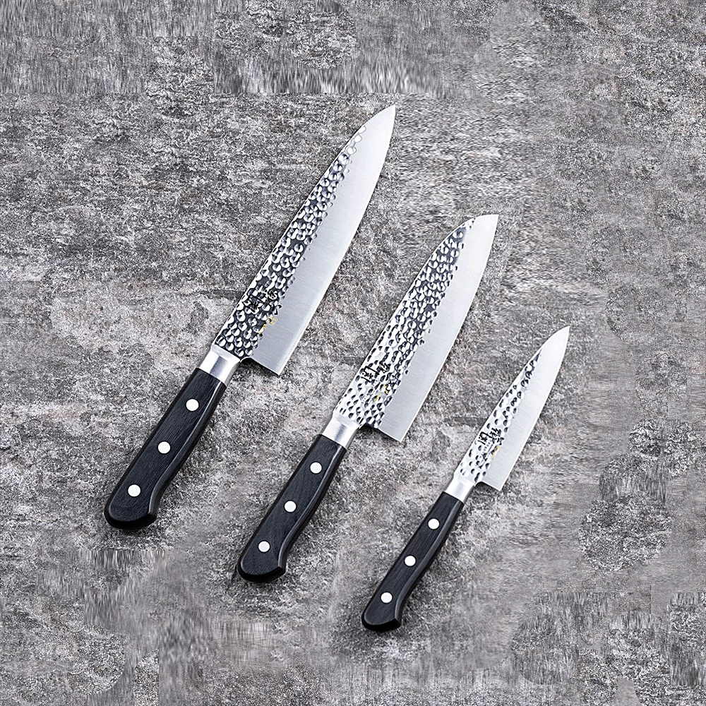 Kai Seki Magoroku Hammered 3-Piece Knife Set — My Cookware Australia
