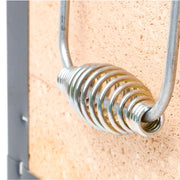 Close-up of the spiral-shaped handle of the Okunoto Japanese Konro Grill - Small 31cm, showcasing its metallic texture against a textured beige backdrop.