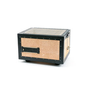 The Kinka Okunoto Konro Grill, small size (31cm), handcrafted from a solid block of diatomite, shown with its grill mesh on top.

