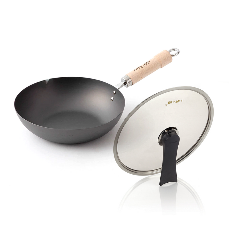 River Light Kiwame Nitrided Carbon Steel Induction Wok - 30cm