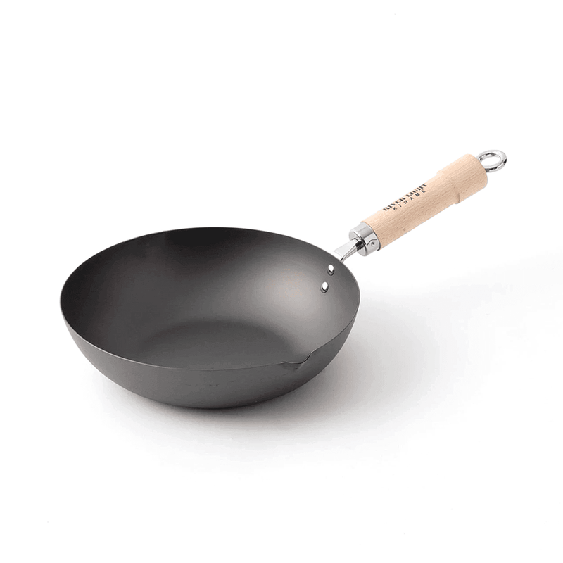 River Light Kiwame Nitrided Carbon Steel Induction Wok - 30cm