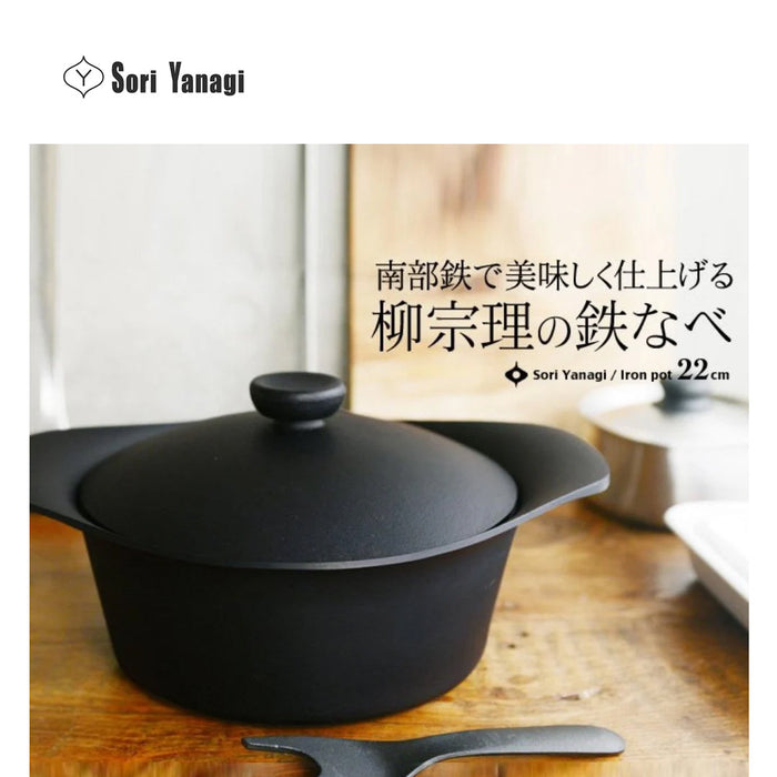 Sori Yanagi Cast Iron Induction Deep Casserole 22cm: Made in Japan
