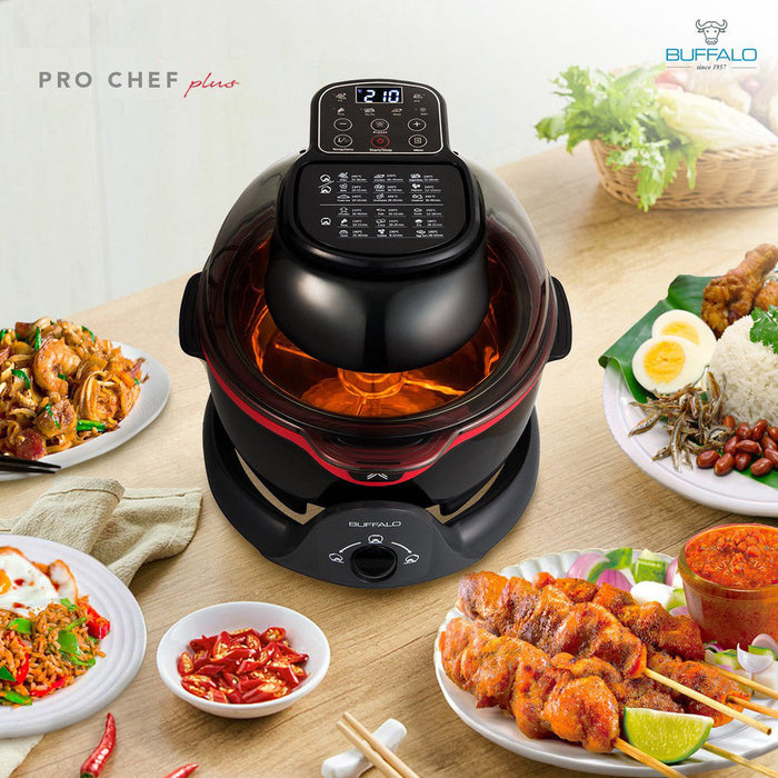 Stainless Steel Air Fryer : Buffalo Smart 2.0 Pro Chef Plus: frying satay chicken