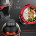 Stainless Steel Air Fryer : Buffalo Smart 2.0 Pro Chef Plus: transparent cover, auto rotating function, perfect for stir fry