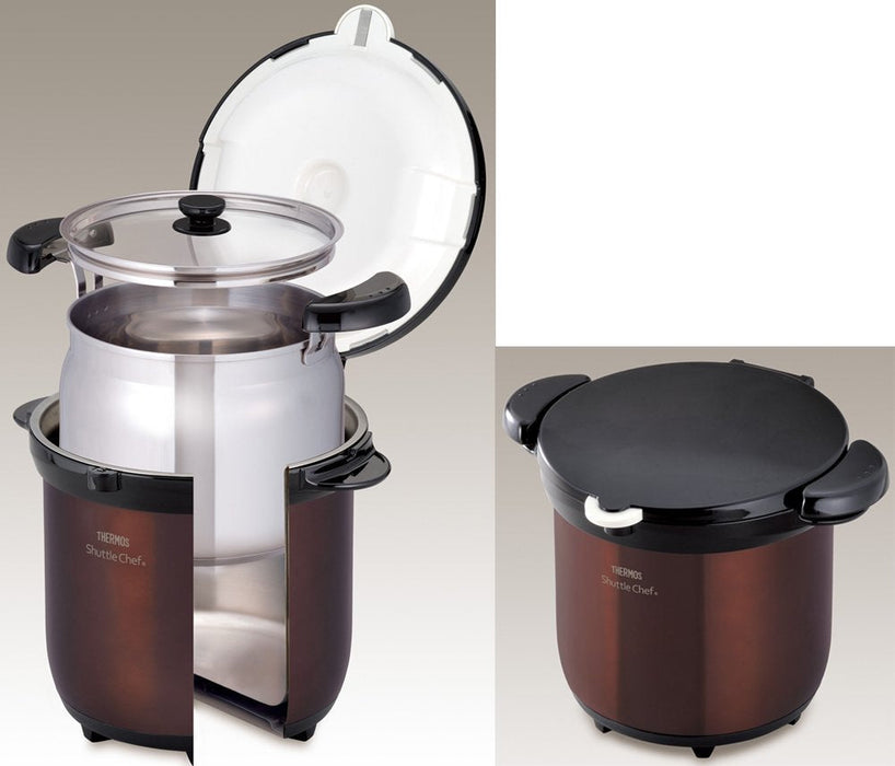 Thermos Shuttle Chef Thermal Cooker 4.5L Brown: separate parts