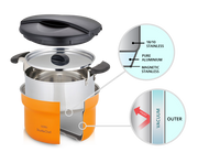 Thermos Shuttle Chef Thermal Cooker 4.5L Brown: layered designs