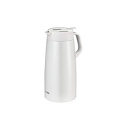 A studio photo of the Tiger PWO-A200W stainless steel handy jug in white, shown from a three-quarter angle highlighting its pour spout and handle.