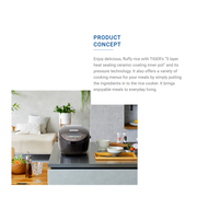 Tiger IH Pressure Multifunctional Rice Cooker 5 Cups JPK-G10A: Product concept
