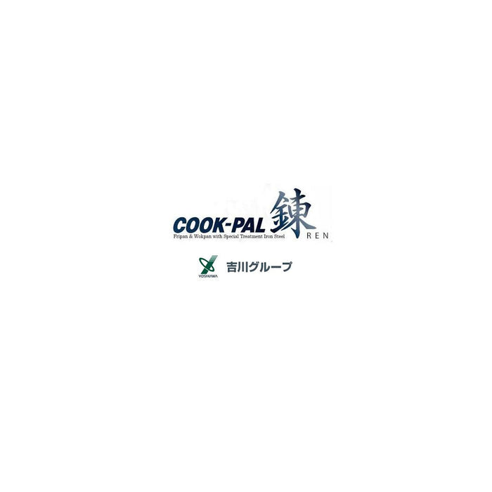 Yoshikawa COOK-PAL REN 24cm Premium Carbon Steel Wok. Logo.