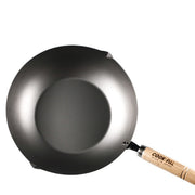 Yoshikawa COOK-PAL REN 26cm Premium Carbon Steel Wok. From above.